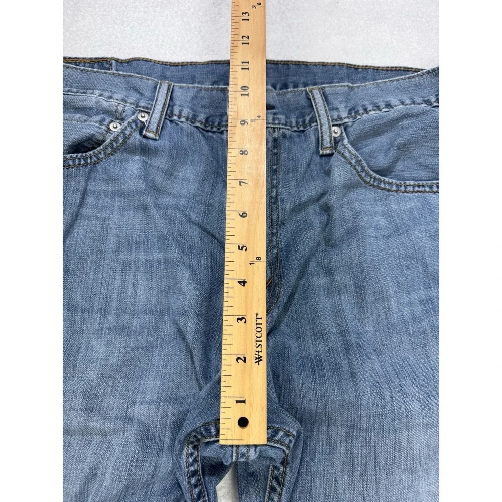 Levis 527 Jeans Men 36x32 Blue Slim Boot Distressed Whisker Denim Cowboy Western